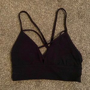 Black cutout lululemon sports bra